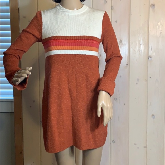 Free People Colorblock Dress - Orange - Picture 2 of 5